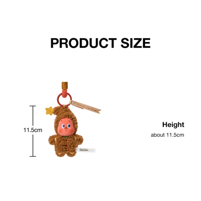 Pop Mart Twinkle Twinkle Savor The Moment Series - Fresh-baked Mini Cookies Plush Pendant Blind Box Product Size