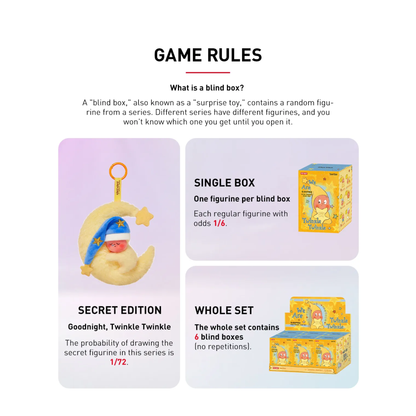 POP MART We are Twinkle Twinkle Series - Plush Pendant Blind Box Game Rules