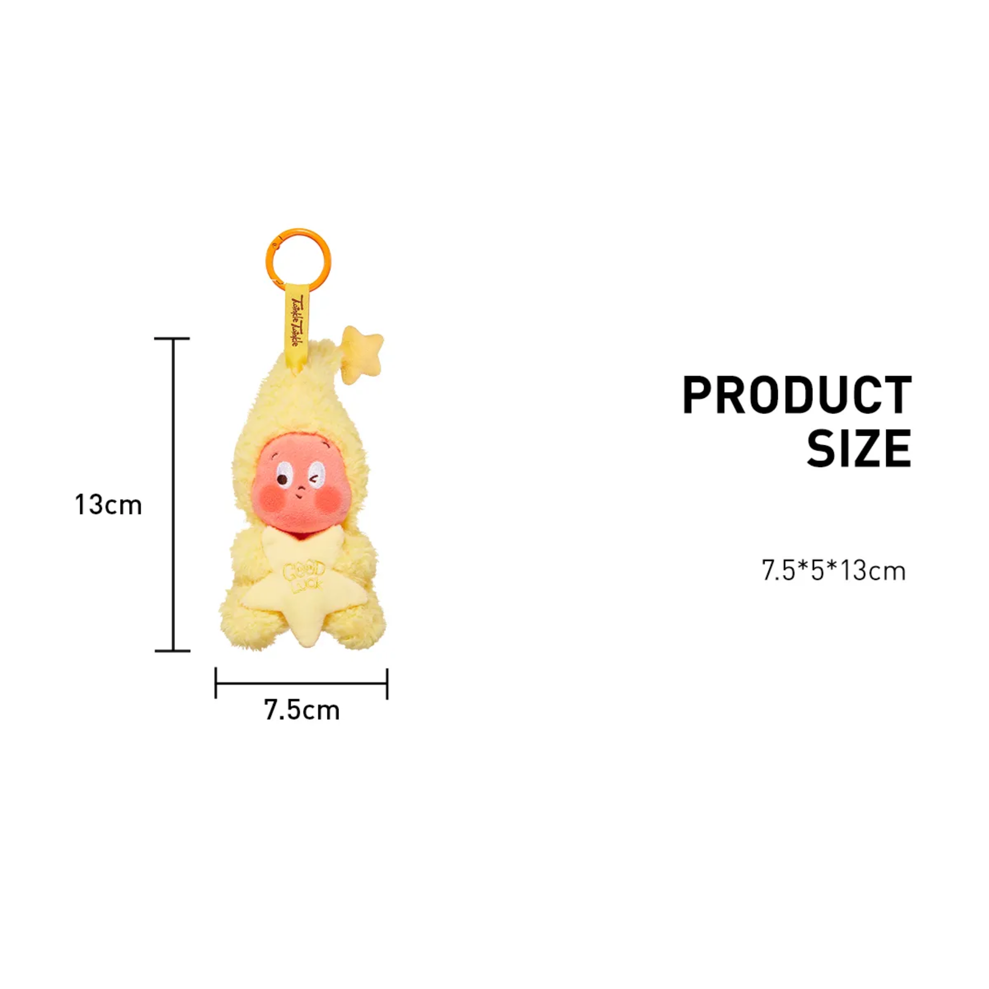 POP MART We are Twinkle Twinkle Series - Plush Pendant Blind Box Product Size