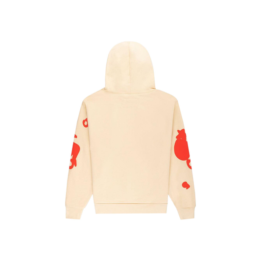 Sp5der Beluga Hoodie Cream Back