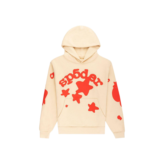 Sp5der Beluga Hoodie Cream Front
