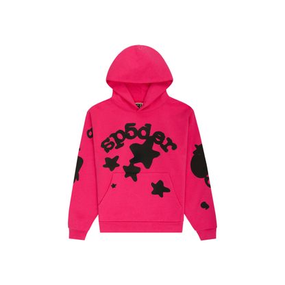 Sp5der Beluga Hoodie Pink Front