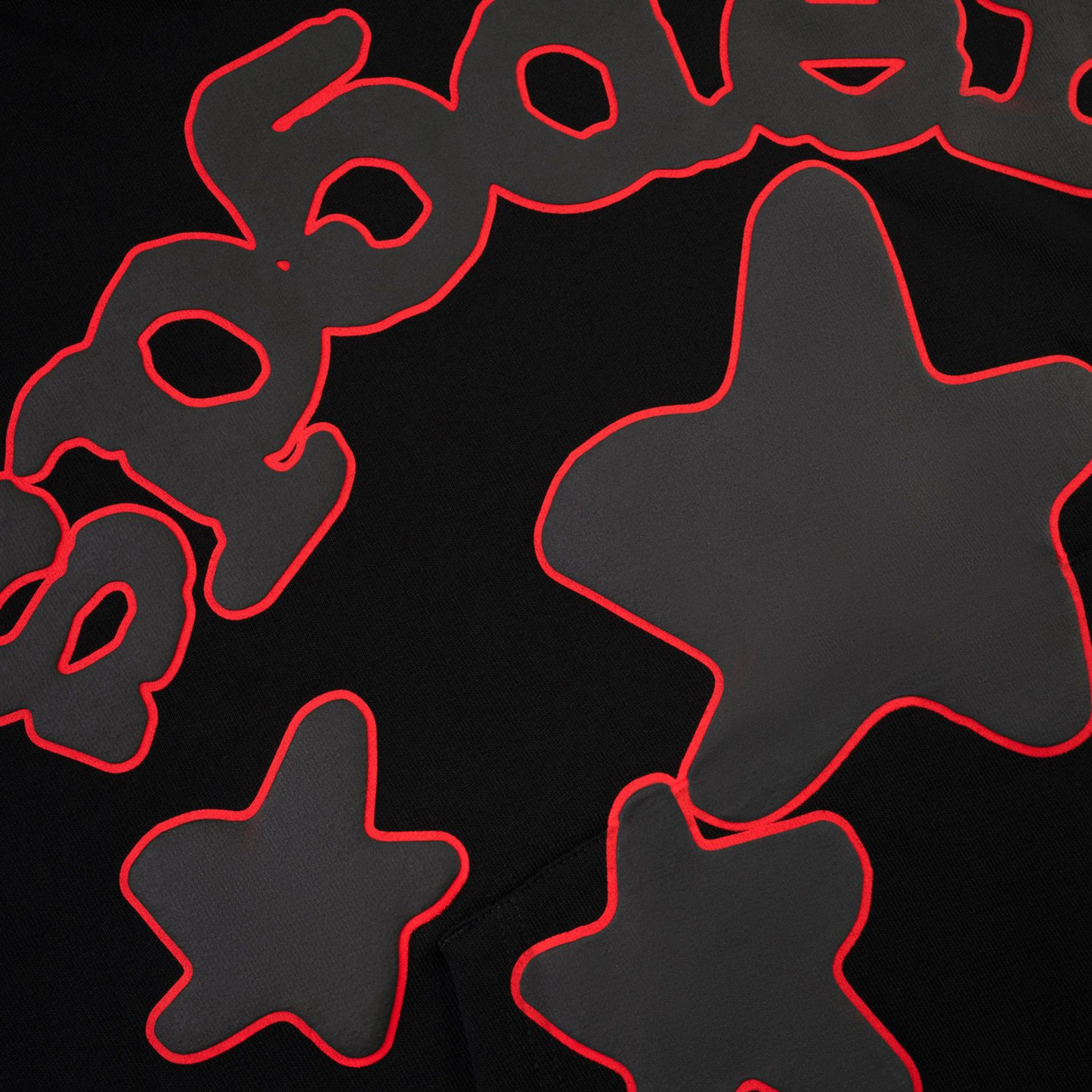 Sp5der Beluga Outline Hoodie Black Front Logo