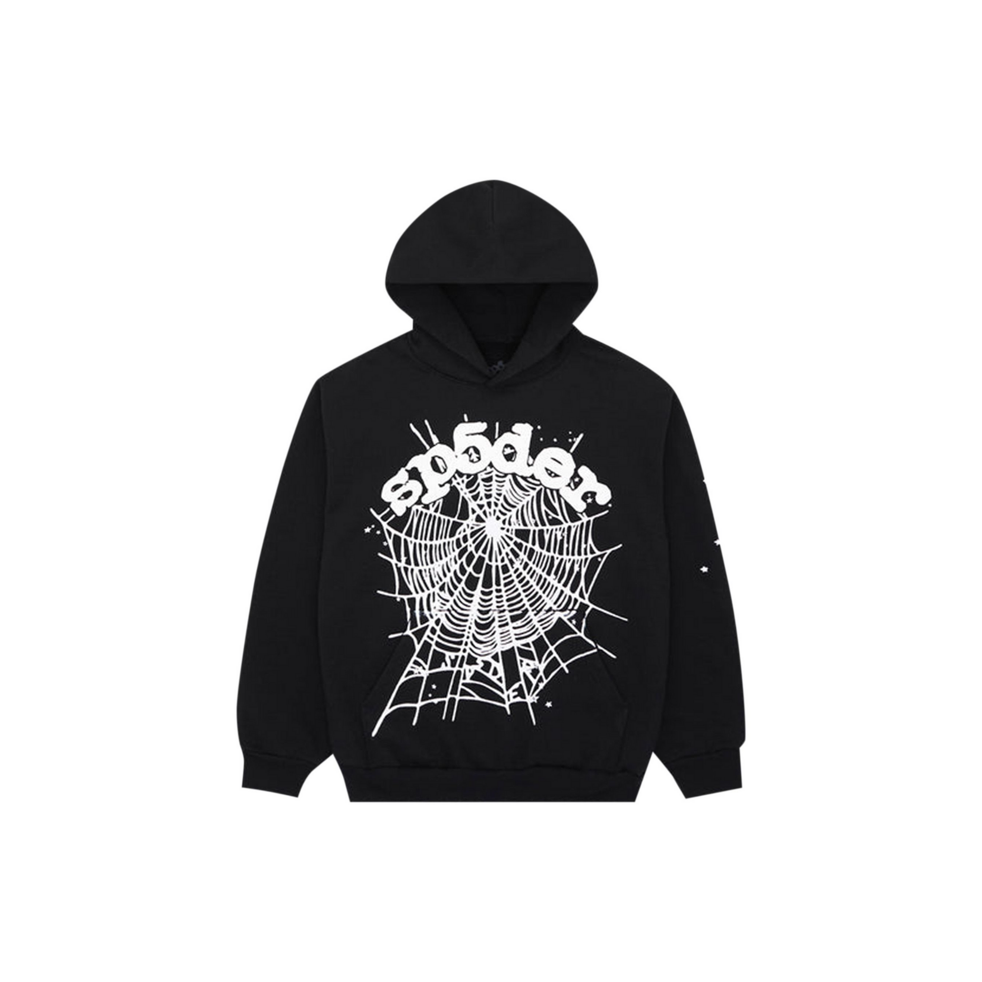 Sp5der OG Web Hoodie Black Front