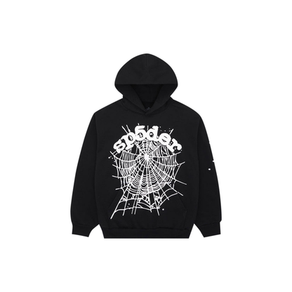 Sp5der OG Web Hoodie Black Front