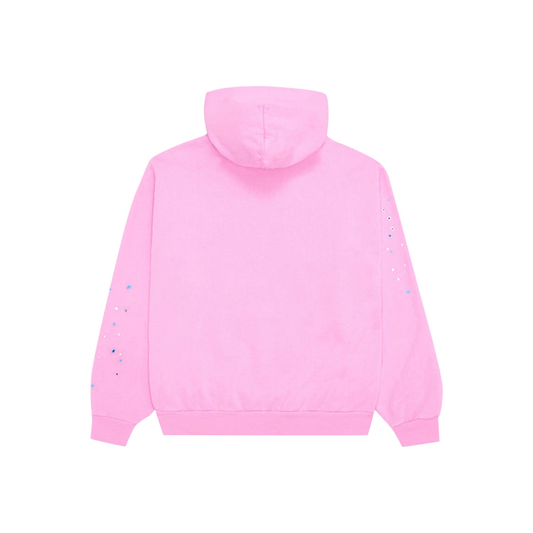 Sp5der OG Web Hoodie Pink Back