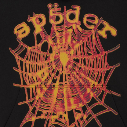 Sp5der OG Web V2 Hoodie Black Front Logo