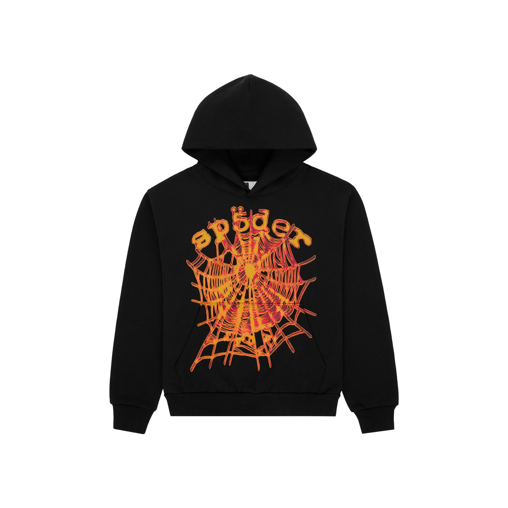 Sp5der OG Web V2 Hoodie Black Front
