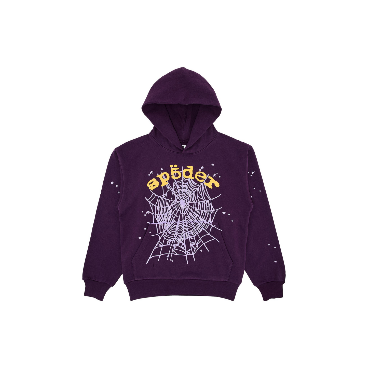 Sp5der OG Web V2 Hoodie Purple Front
