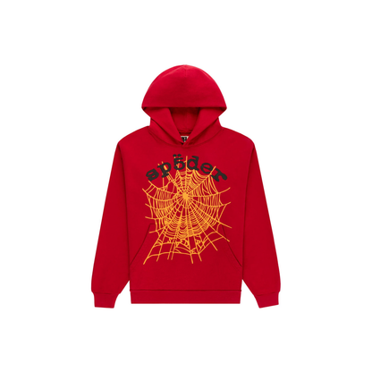 Sp5der OG Web V2 Hoodie Red Front