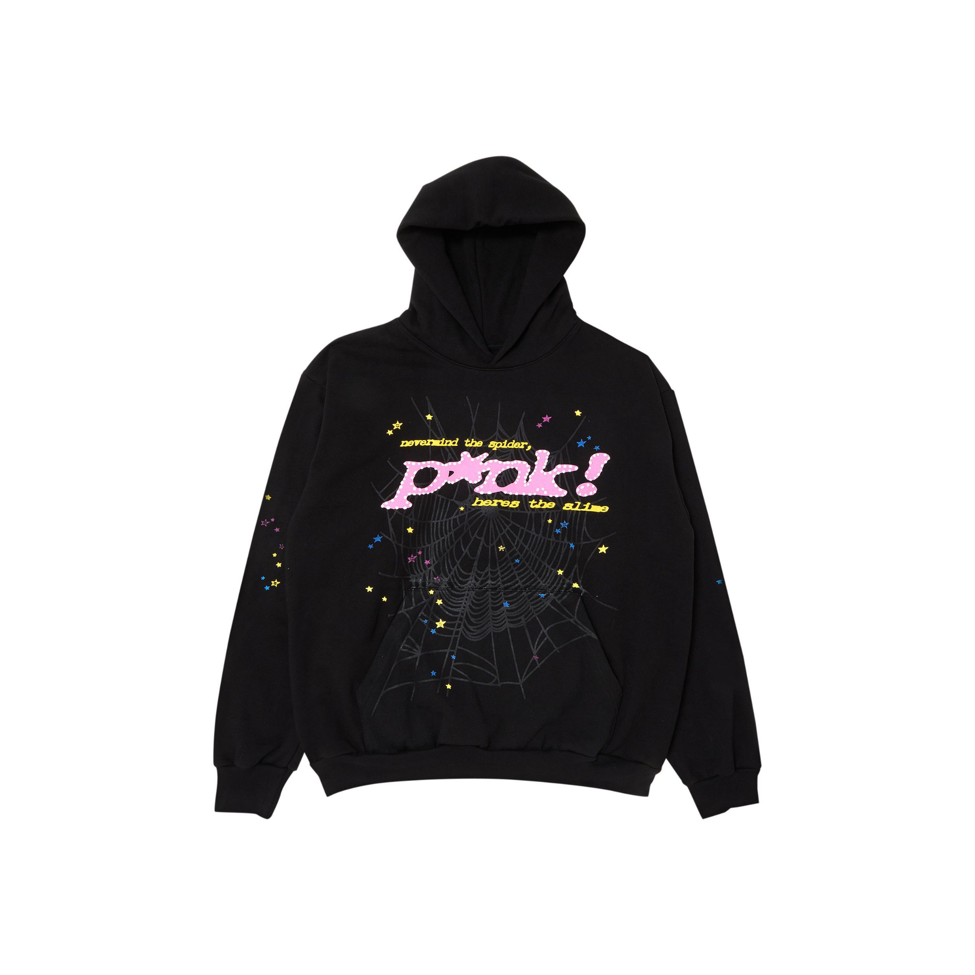 Sp5der P*nk Hoodie Black Front