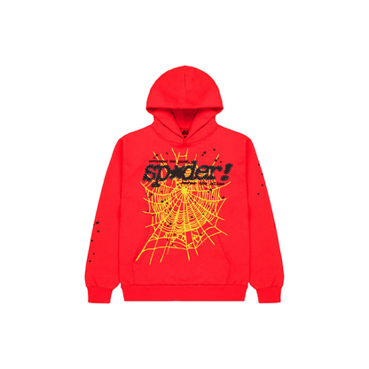 Sp5der P*nk V2 Hoodie Red Front