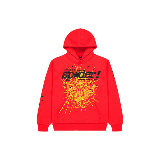 Sp5der P*nk V2 Hoodie Red Front