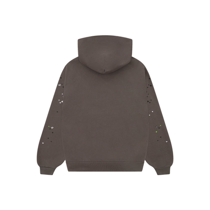 Sp5der Punk V2 Hoodie Slate Grey Back