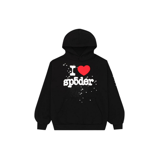 Sp5der Souvenir Hoodie Black Front