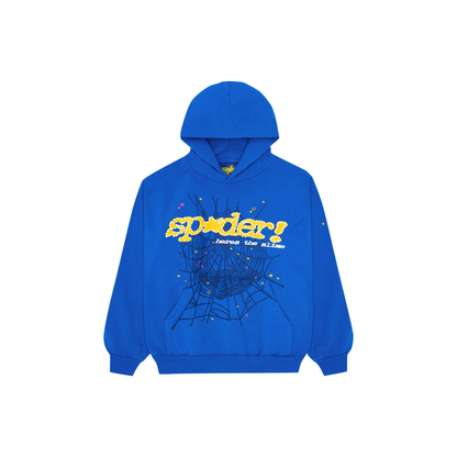 Sp5der TC Hoodie Blue Front