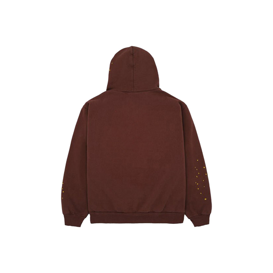 Sp5der Web Hoodie Brown Back