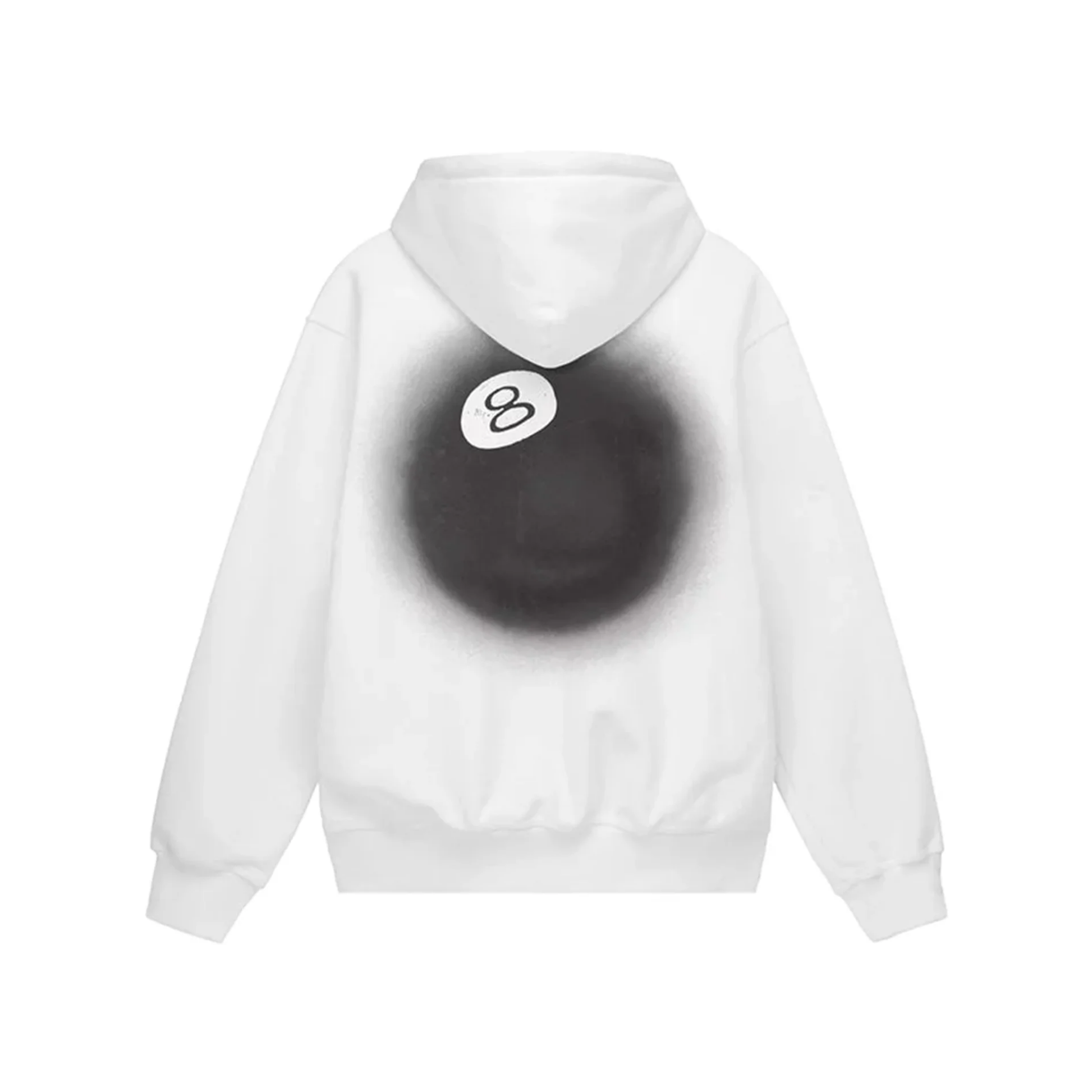 Stüssy 8 Ball Fade Hoodie Ash Heather Back