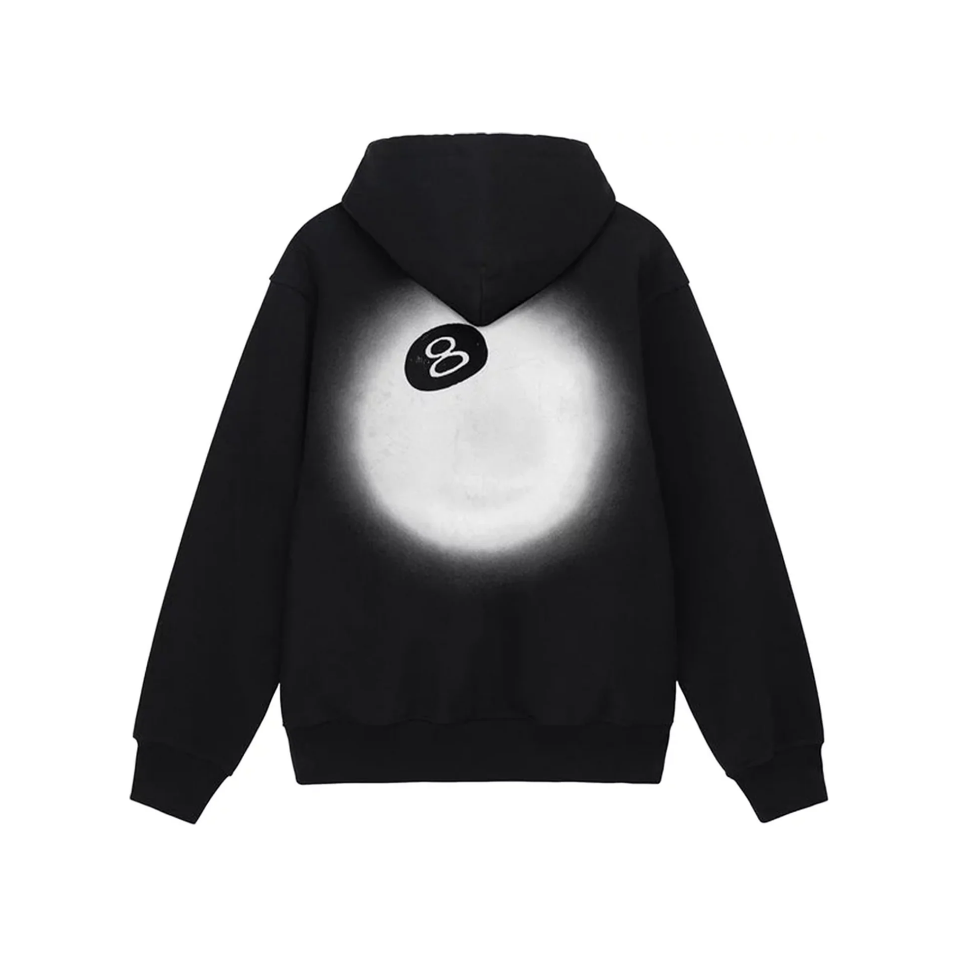 Stüssy 8 Ball Fade Hoodie Black Back