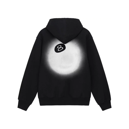 Stüssy 8 Ball Fade Hoodie Black Back