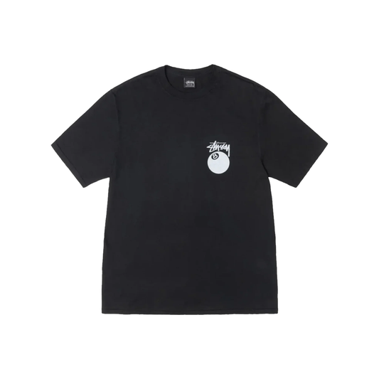 Stüssy 8 Ball Pigment Dyed Tee Black Front