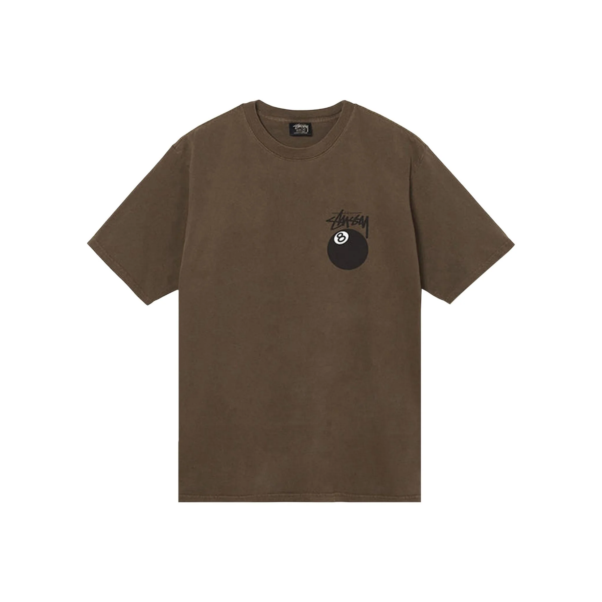 Stüssy 8 Ball Pigment Dyed Tee Coffee Front