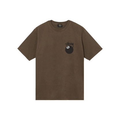 Stüssy 8 Ball Pigment Dyed Tee Coffee Front