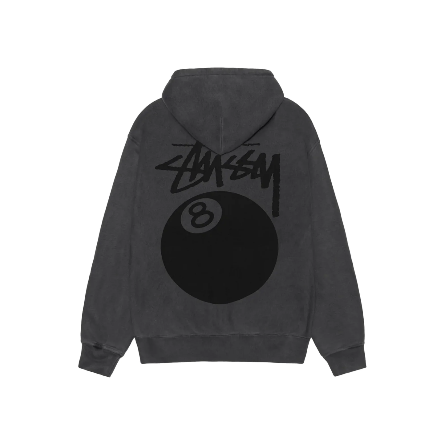 Stüssy 8 Ball Pigment Dyed Zip Hoodie Black Back