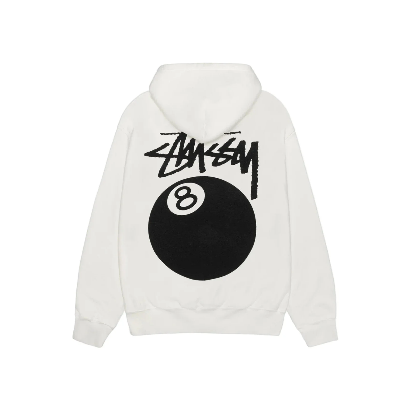 Stüssy 8 Ball Pigment Dyed Zip Hoodie Natural Back