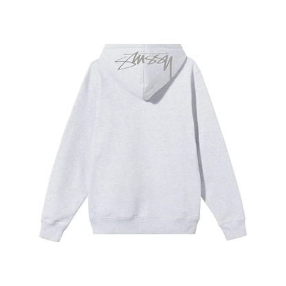 Stüssy Back Hood Applique Hoodie Ash Heather Back