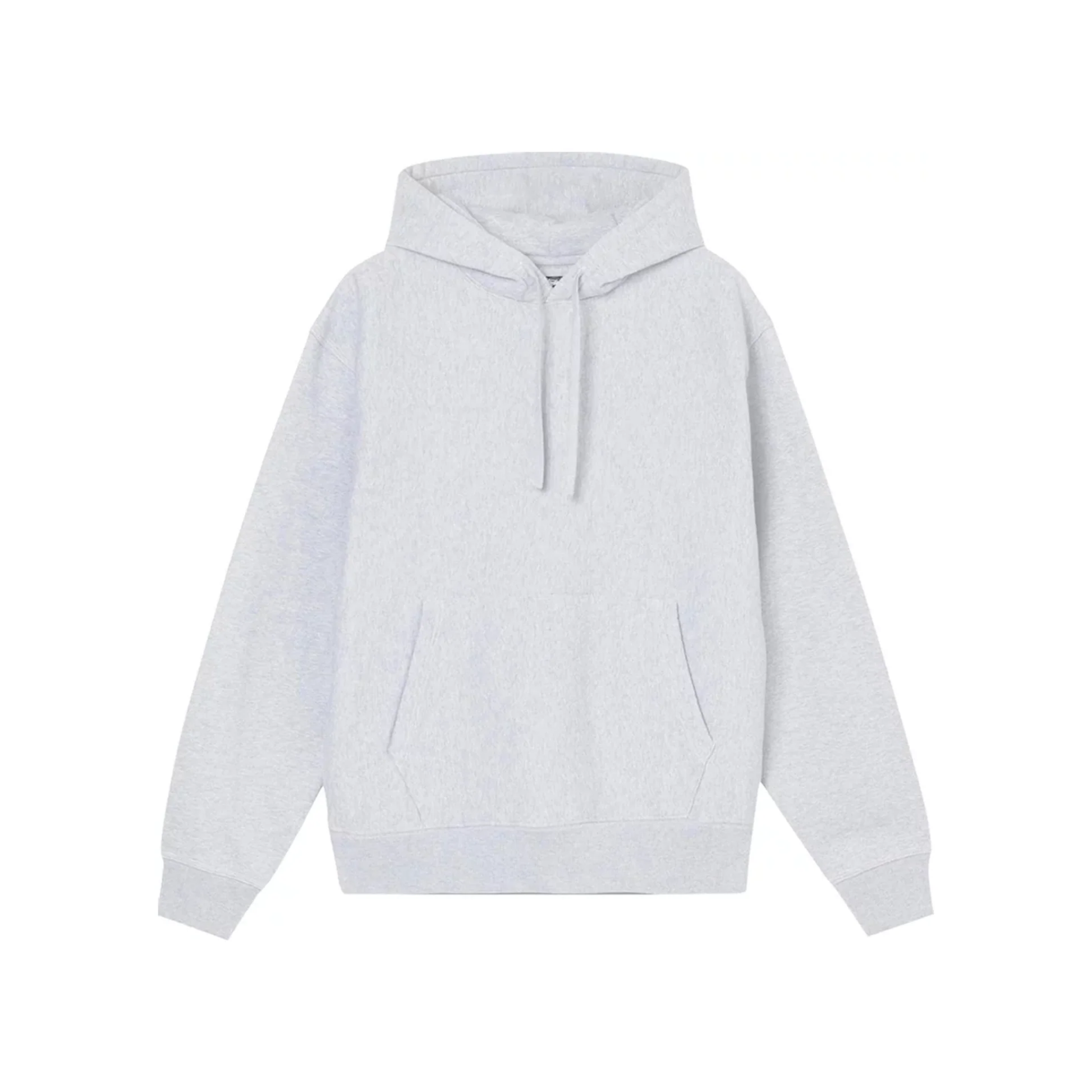 Stüssy Back Hood Applique Hoodie Ash Heather Front