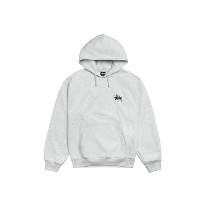 Stüssy Basic Hoodie Ash Heather Front
