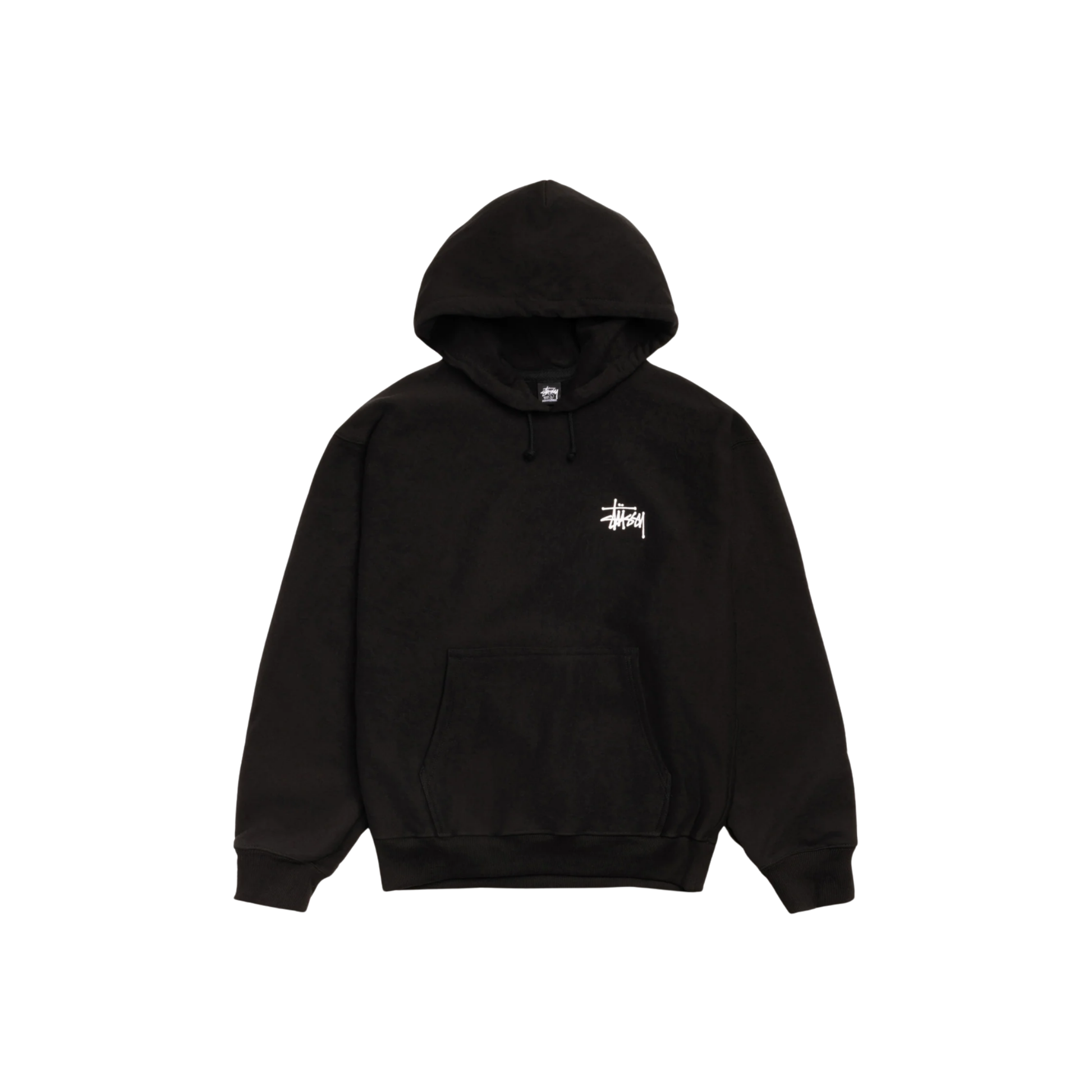 Stüssy Basic Hoodie Black Front