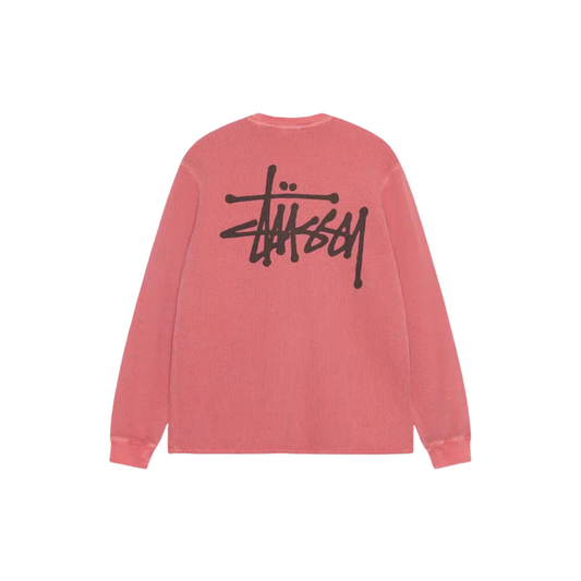 Stüssy Basic Stock Long Sleeve Thermal Berry Back