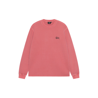 Stüssy Basic Stock Long Sleeve Thermal Berry Front