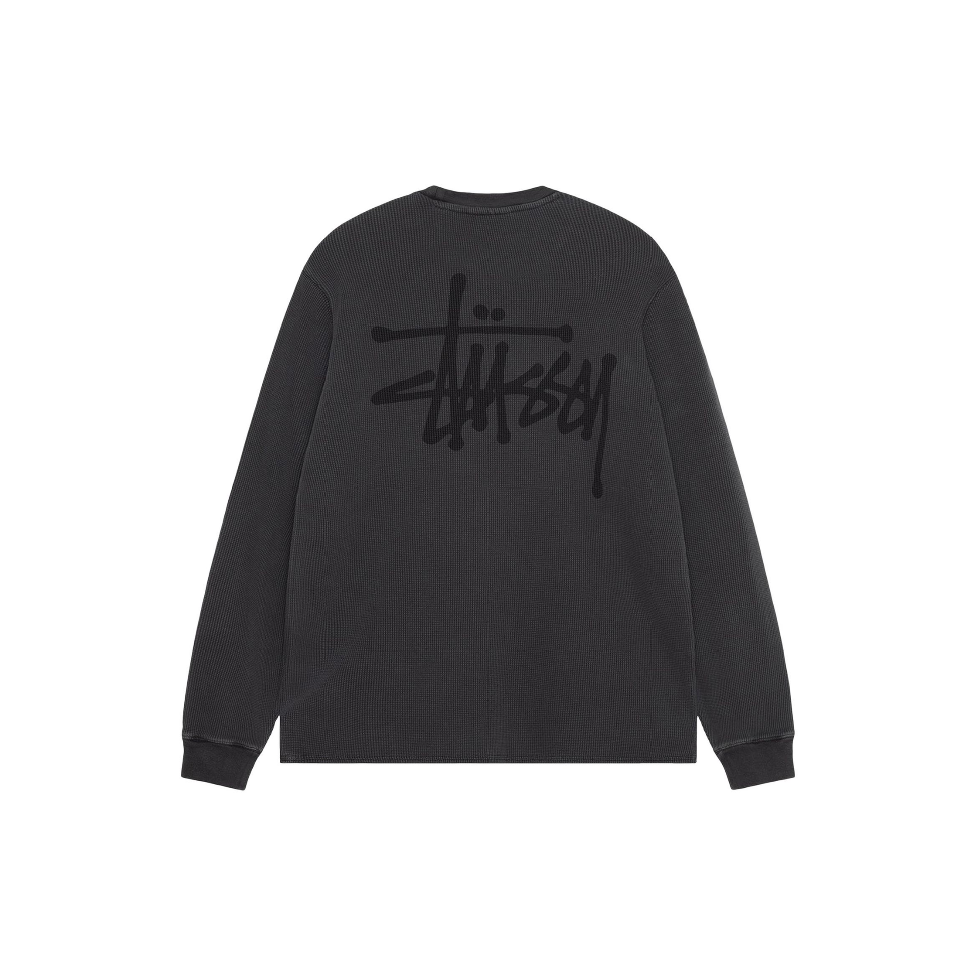 Stüssy Basic Stock Long Sleeve Thermal Black Back