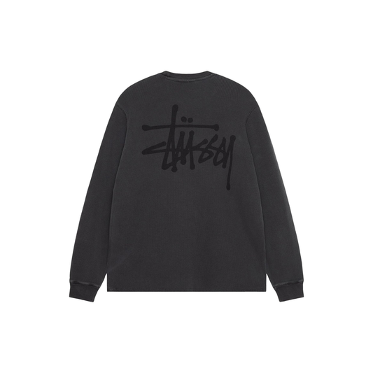 Stüssy Basic Stock Long Sleeve Thermal Black Back