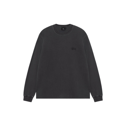 Stüssy Basic Stock Long Sleeve Thermal Black Front