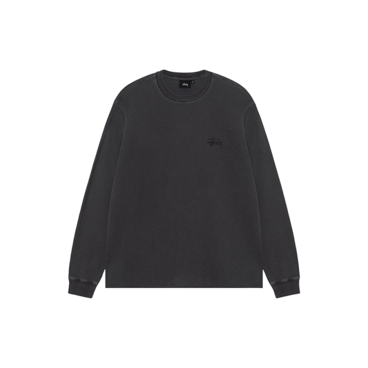 Stüssy Basic Stock Long Sleeve Thermal Black Front