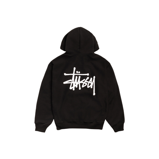Stüssy Basic Zip Hoodie Black Back