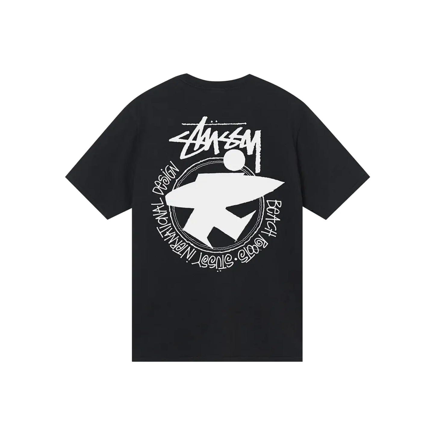 Stüssy Beach Roots Pigment Dyed Tee Black Back