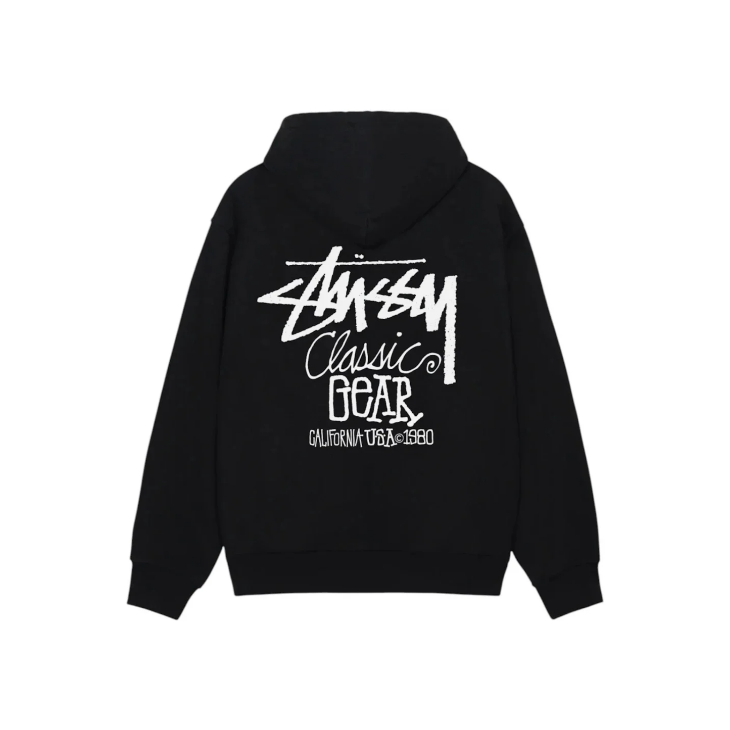 Stüssy Classic Gear Hoodie Black Back