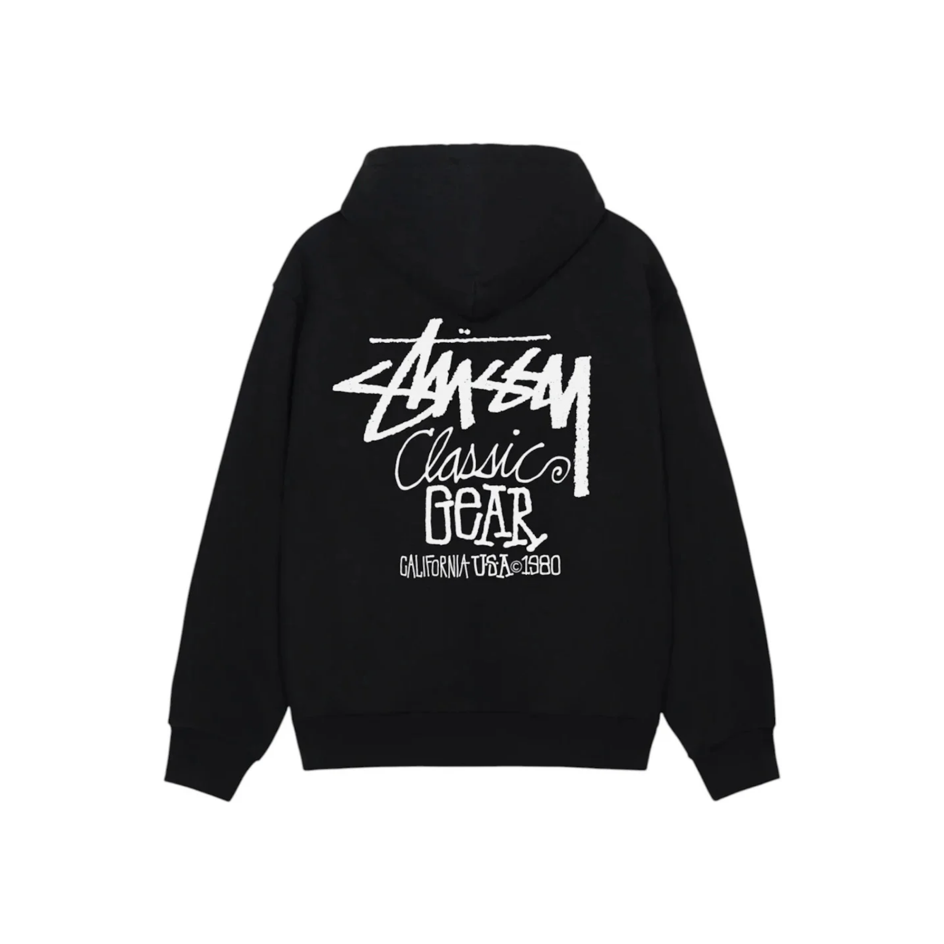 Stüssy Classic Gear Hoodie Black Back
