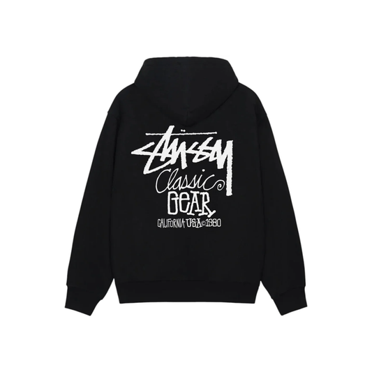 Stüssy Classic Gear Hoodie Black Back