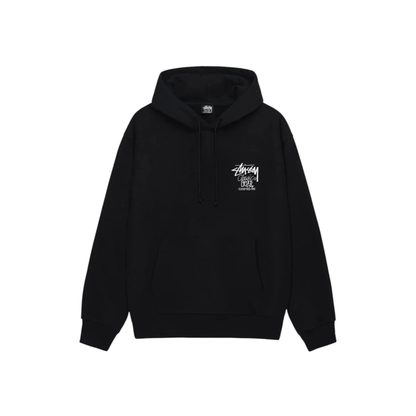 Stüssy Classic Gear Hoodie Black Front