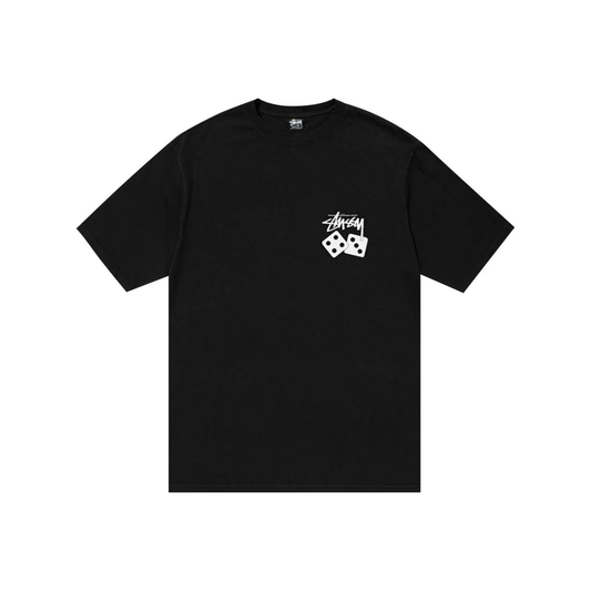 Stüssy Dice Pigment Dyed Tee Black Front