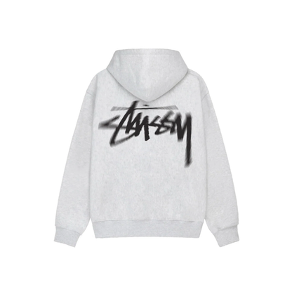 Stüssy Dizzy Stock Hoodie Ash Heather Back