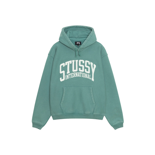 Stüssy International Relaxed Hoodie Teal Back