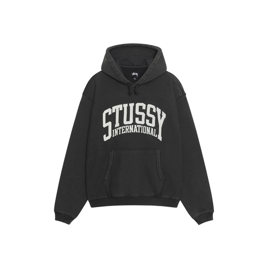 Stüssy International Relaxed Hoodie Washed Black Back