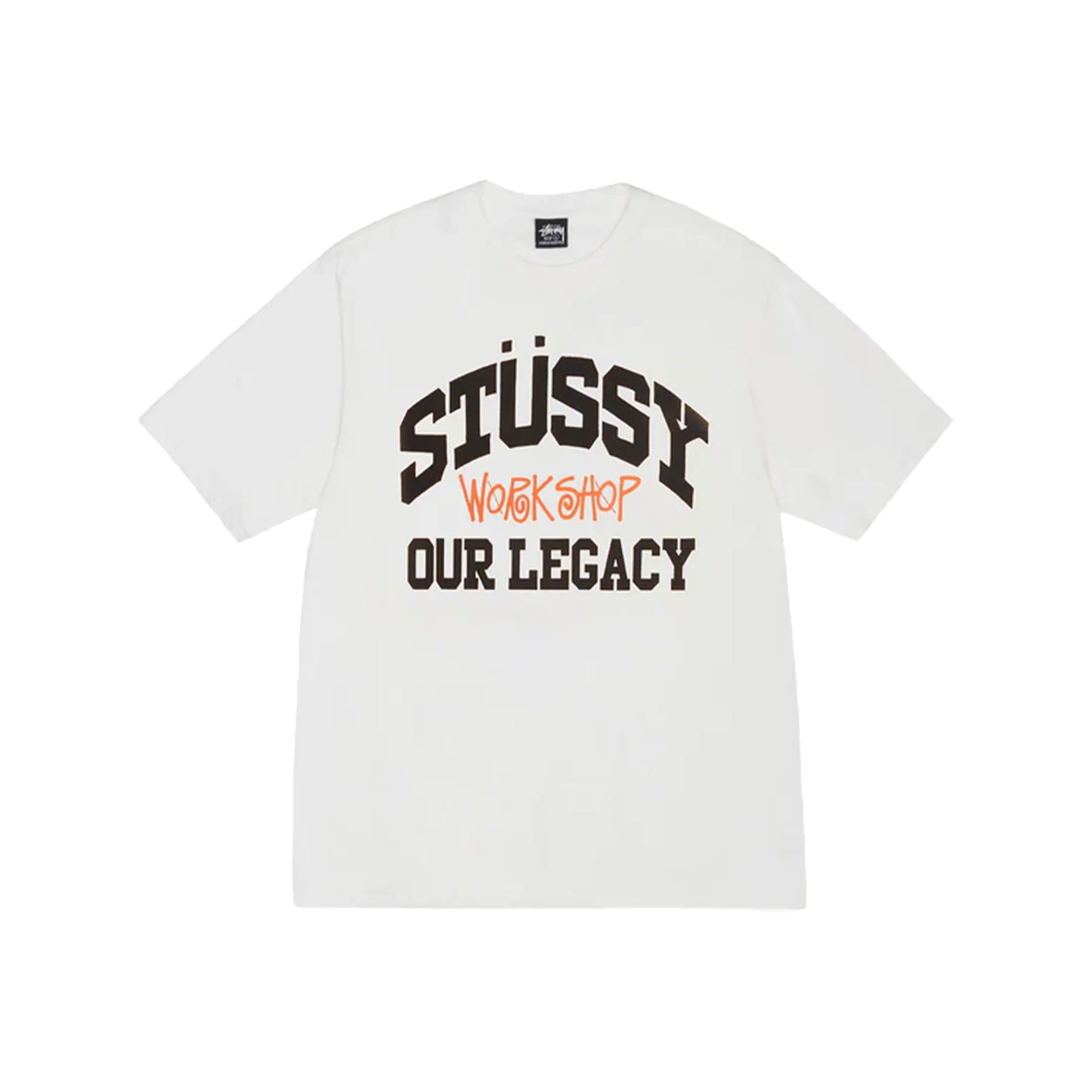 Stüssy Our Legacy Collegiate Pigment Dyed Tee White Front